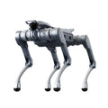 Unboxing and demonstration of the Unitree A2 high-performance quadruped robot, in standby/startup mode.