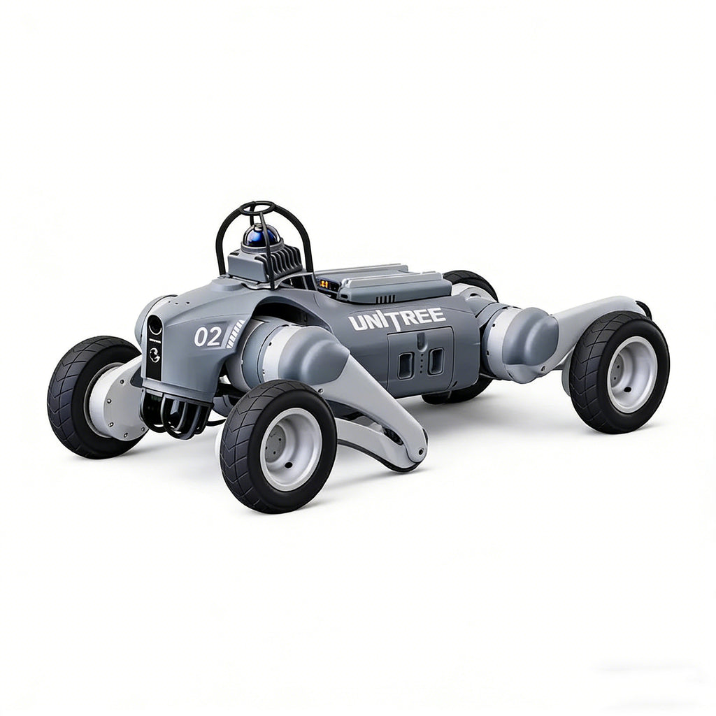 Unitree Go2-W Standard Wheel-Legged Quadruped Robot Dog – All-Terrain 7" Pneumatic Tires – NVIDIA Jetson Orin NX 40 TOPS – 4D LiDAR L1 – 15000mAh Long Endurance – ROS2 SDK Outdoor Patrol Platform