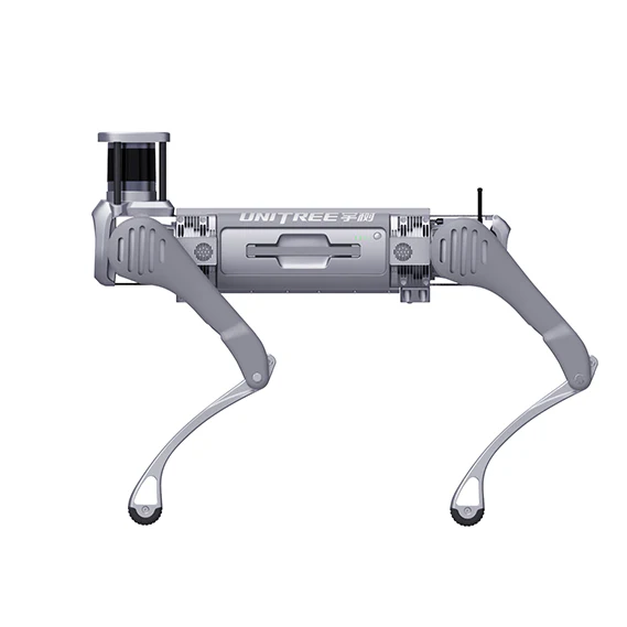Unitree B2 industrial robot dog capable of autonomous patrol, power inspection, and emergency rescue.